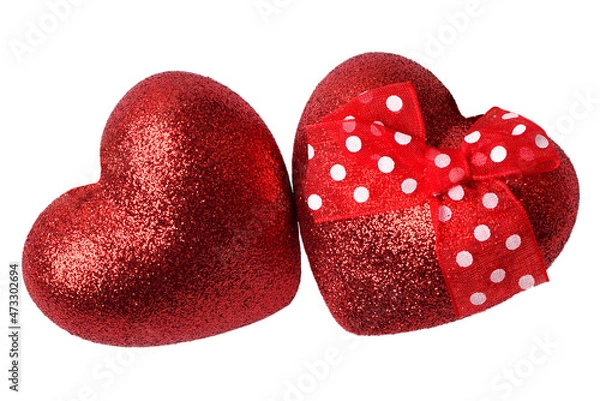 Obraz red heart on white