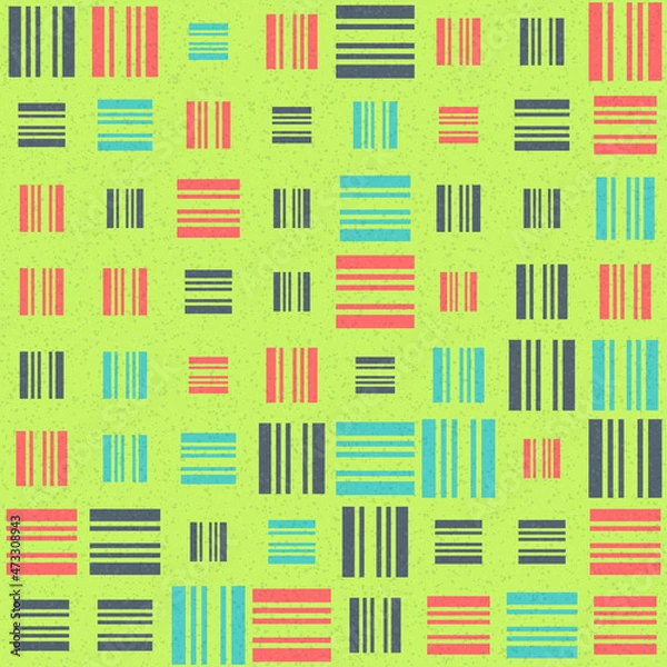 Fototapeta Abstract Geometric Pattern generative computational art illustration