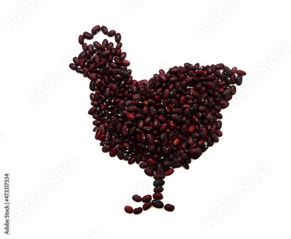 Obraz bean chicken on white background, plant based meat