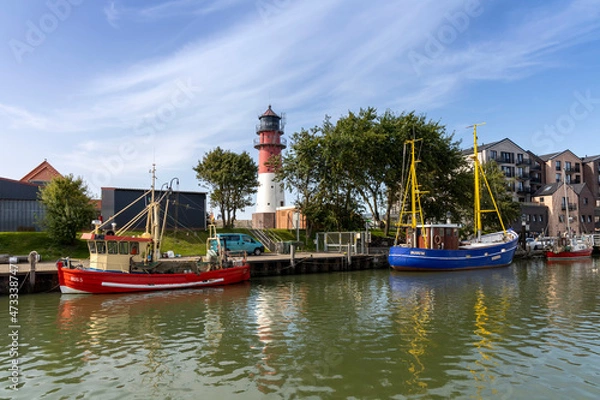 Fototapeta Büsum Leuchtturm am Hafen