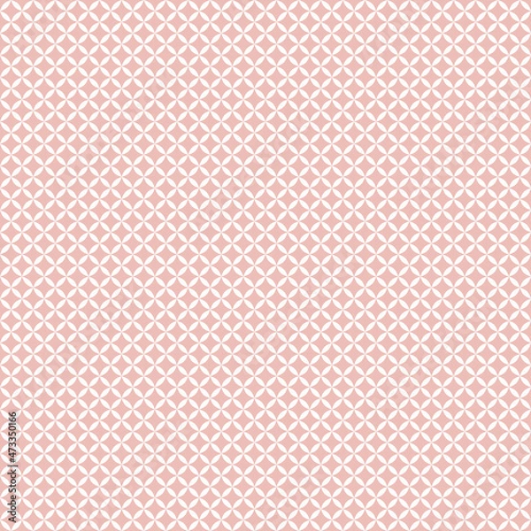 Fototapeta Seamless geometric pink pattern. Modern ornament with pnk stars. Geometric abstract pattern