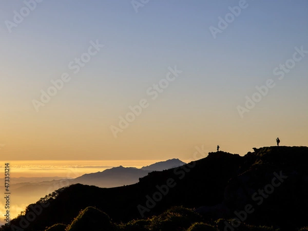 Fototapeta 阿蘇高岳からの朝焼け