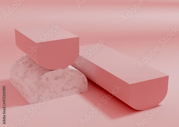 Fototapeta  product display podium 3d rendered image