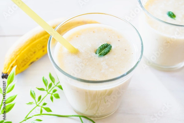 Fototapeta 自家製バナナスムージー