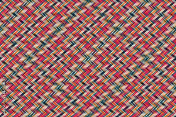 Obraz Seamless pattern of scottish tartan plaid. Repeatable background with check fabric texture. Vector backdrop striped textile print.