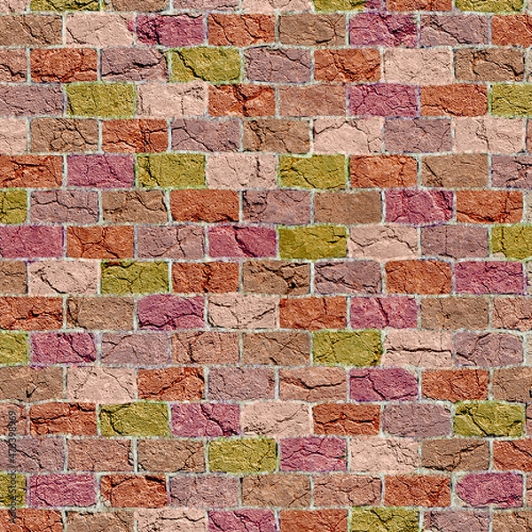 Obraz colourful brick wall