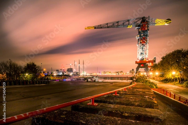 Fototapeta Crane hotel in Amsterdam