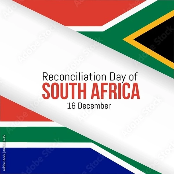Fototapeta Reconciliation Day of South Africa Vector Illustration Vector Illustration. Suitable for greeting card poster and banner	
