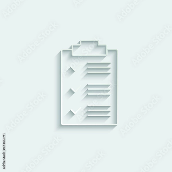 Fototapeta clipboard with checklist icon vector check mark sign