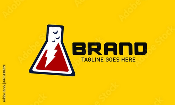 Fototapeta Lightning Lab Logo Design Vector