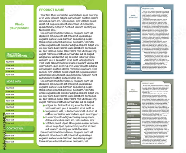 Obraz magazine Layout Template, Website template, shop design