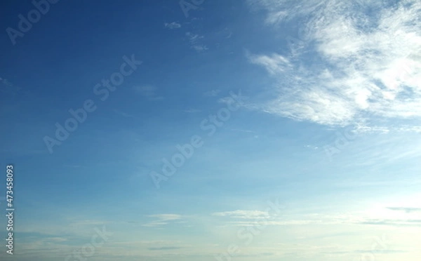 Obraz bright blue sky with white clouds