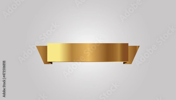 Fototapeta Set of golden ribbons vector.	