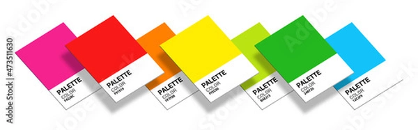 Obraz Palette color 3d effect, vector illustration
