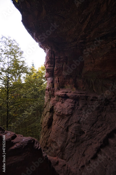 Obraz genovevahöhle is a cave near Trier and beautiful in the red tones