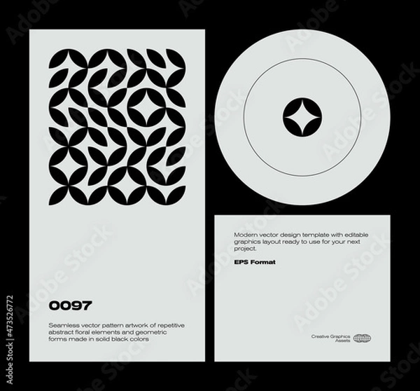 Fototapeta Neomodern Poster Design Layout With Abstract Vector Geometric Shapes