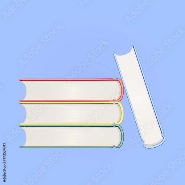 Obraz book 3d rendering illustration