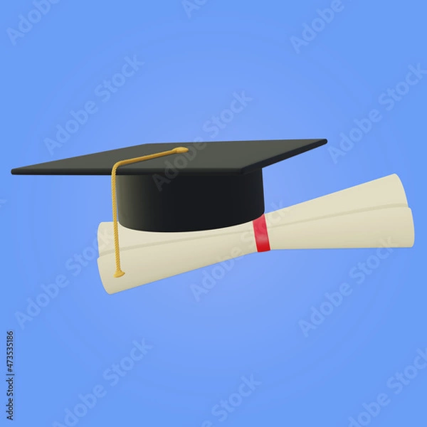 Obraz graduation concept 3d rendering illustration