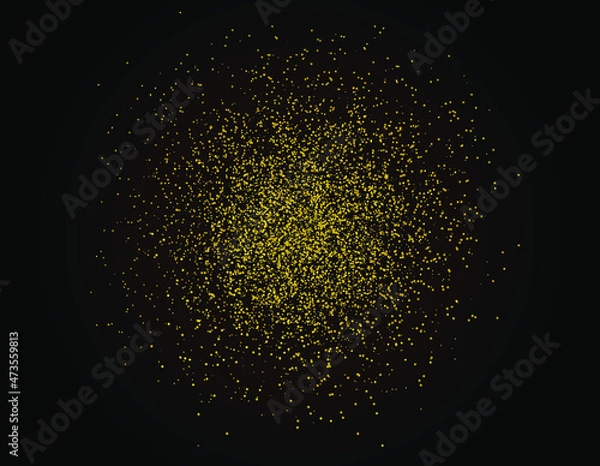 Fototapeta Particle explosion effect, Golden glitter texture, elementary particles, Sparkling texture