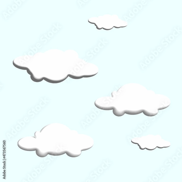 Obraz pop up 3d cloud concept