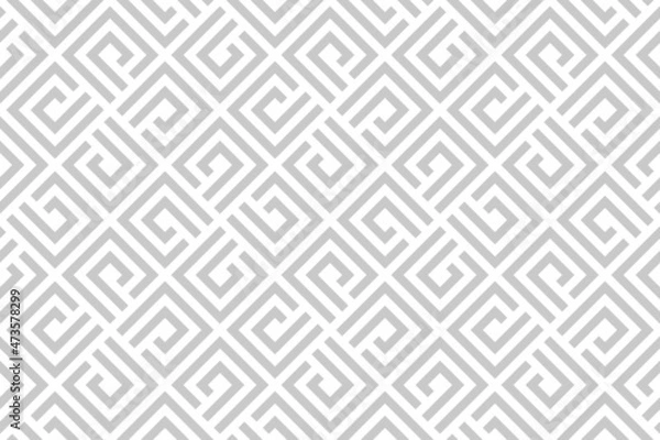Fototapeta Abstract geometric pattern. A seamless vector background. White and gray ornament. Graphic modern pattern. Simple lattice graphic design.