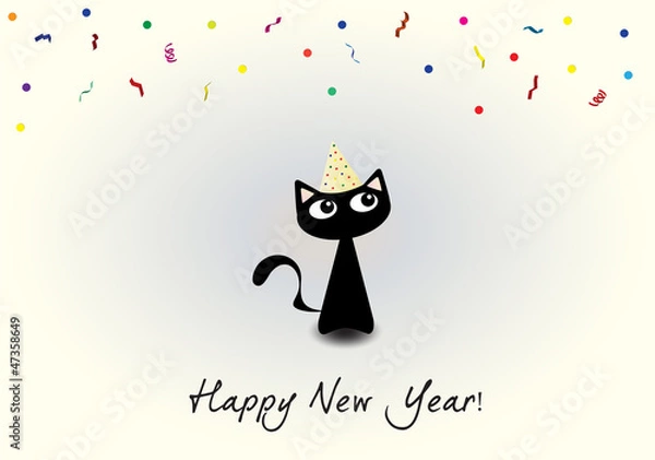Obraz New Year Cat