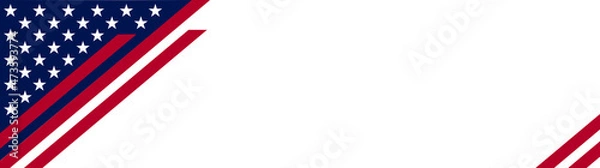 Obraz USA patriotic banner background. Vector EPS10.