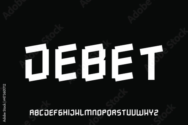 Fototapeta alphabet font vector set