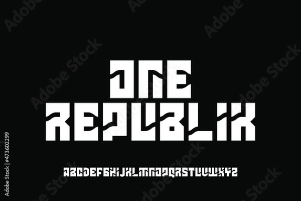 Fototapeta alphabet font vector set