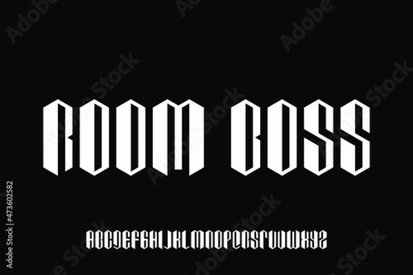 Fototapeta alphabet font vector set