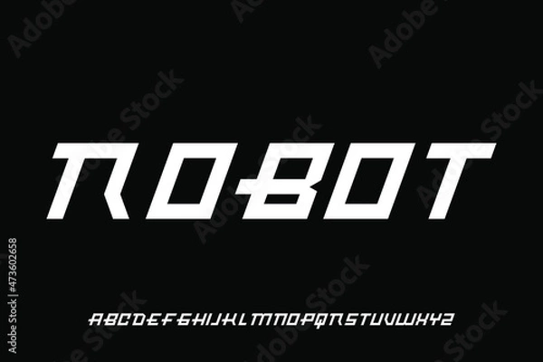 Obraz alphabet font vector set