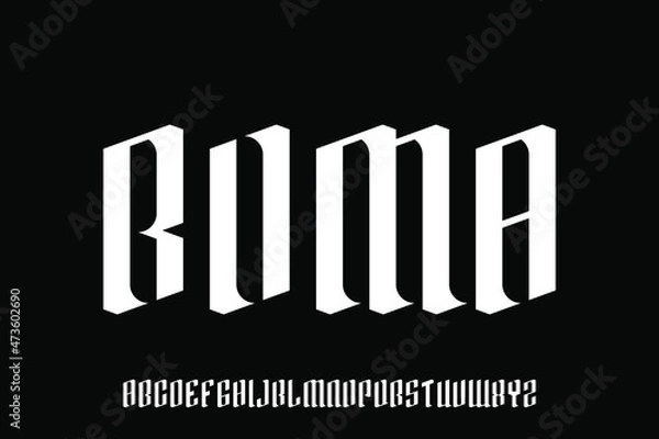 Fototapeta alphabet font vector set