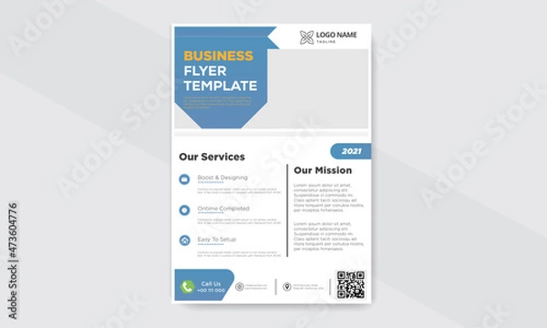 Fototapeta Corporate creative professional business flyer vector template design, presentation brochure design, cover, annual report, poster, flyer, Easy to use and edit
