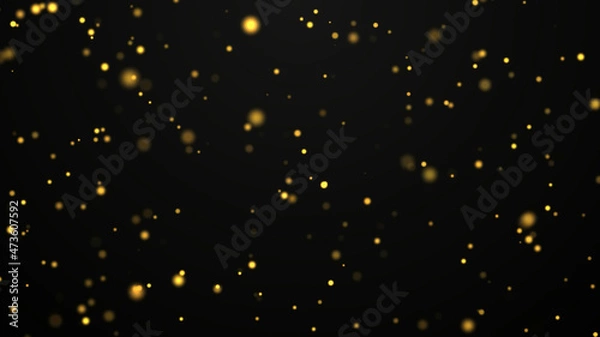 Fototapeta Flicker abstract Particles. Golden dust background.