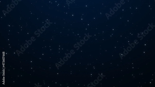 Fototapeta Night starry skies with twinkl or blink stars background. Space backdrop