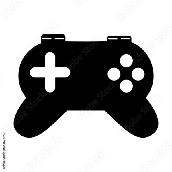 Obraz Black and white game icon. simple and attractive icon