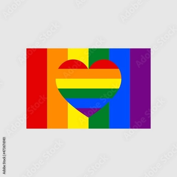 Fototapeta Pride Gradient Background with LGBT Pride Flag Colours.vector