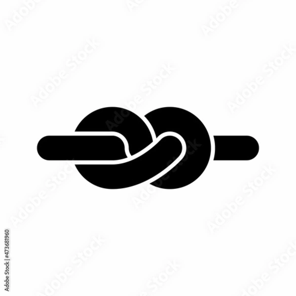 Fototapeta simple knot rope vector icon