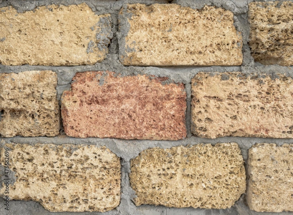 Fototapeta Part of the old wall.. Stone wall as background or texture