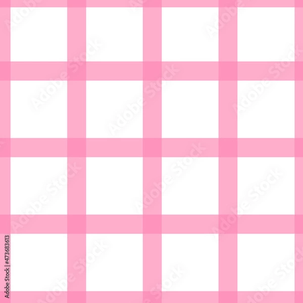 Obraz Seamless pattern pink buffalo plaid vector illustration