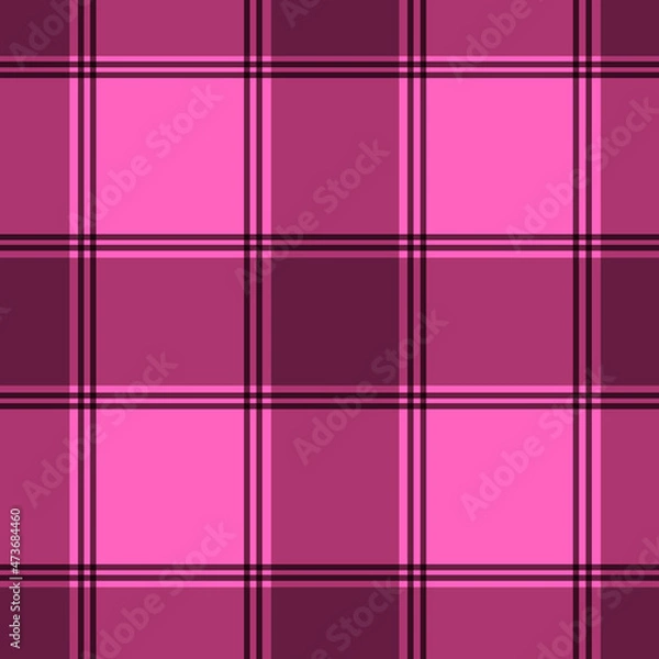 Obraz Seamless pattern pink buffalo plaid vector illustration