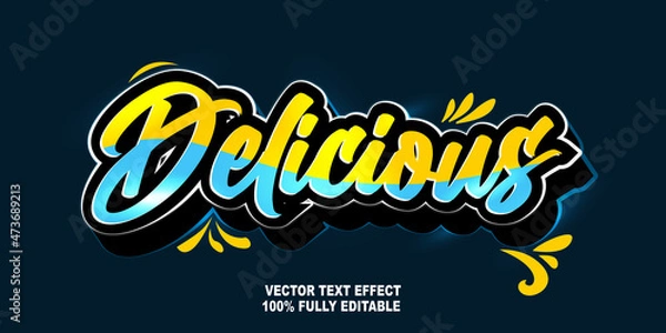 Obraz delicious vector text effect