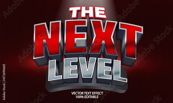Obraz the next level vector text effect