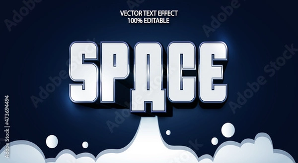 Obraz space vector text effect