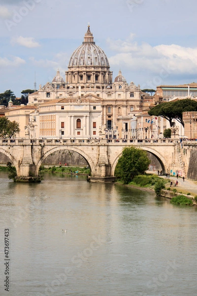 Fototapeta view of saint Peter's Basilica in Rome