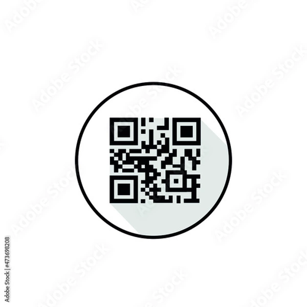 Fototapeta QR code icon isolated on white background. Scanning qarcode. vector
