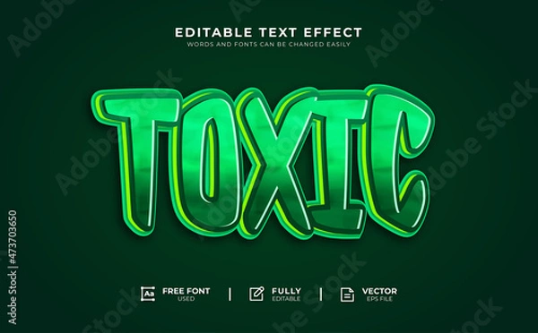 Fototapeta Toxic Editable Text Effect