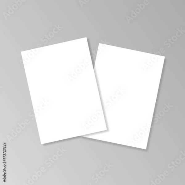Fototapeta A4 Size Paper Realistic 3D Mockup. 3D rendering of A4 Paper.