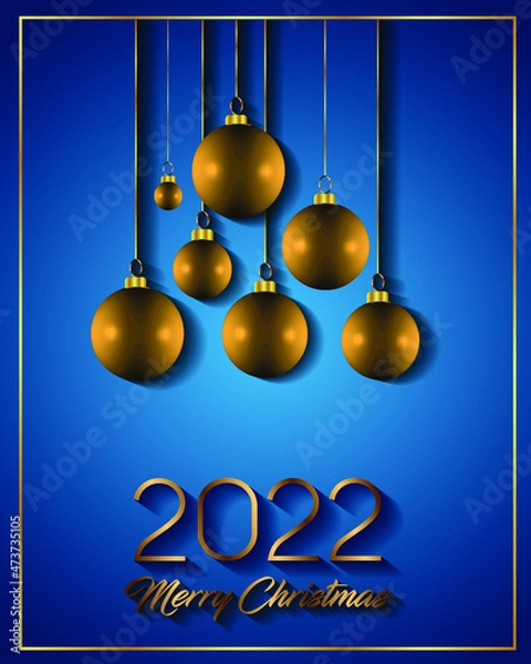 Fototapeta 2022 Merry Christmas background for your seasonal invitations, festival posters, greetings cards. 