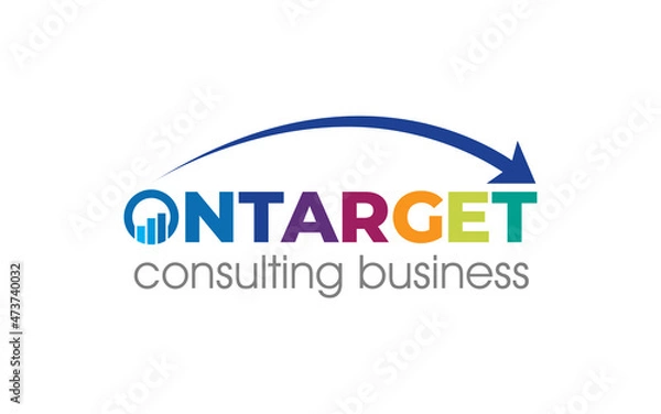 Fototapeta Illustration vector graphic of marketing consulting business logo design template